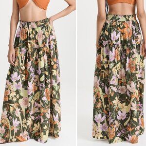 Agua Bendita Jenna Vitreo Maxi Skirt Floral Size M